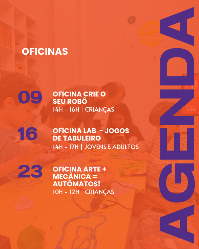 Agenda de oficinas Maio - Pequenolab Tijuca